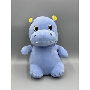 Greenbrier Blue Squishy Hippo Hippopotamus Plush 15” Stuffed Animal